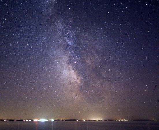 Milky Way over Ottertail Lake, MN, night of September 4, 2010