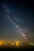 Milky Way over Ottertail Lake, MN night of July 4, 2010